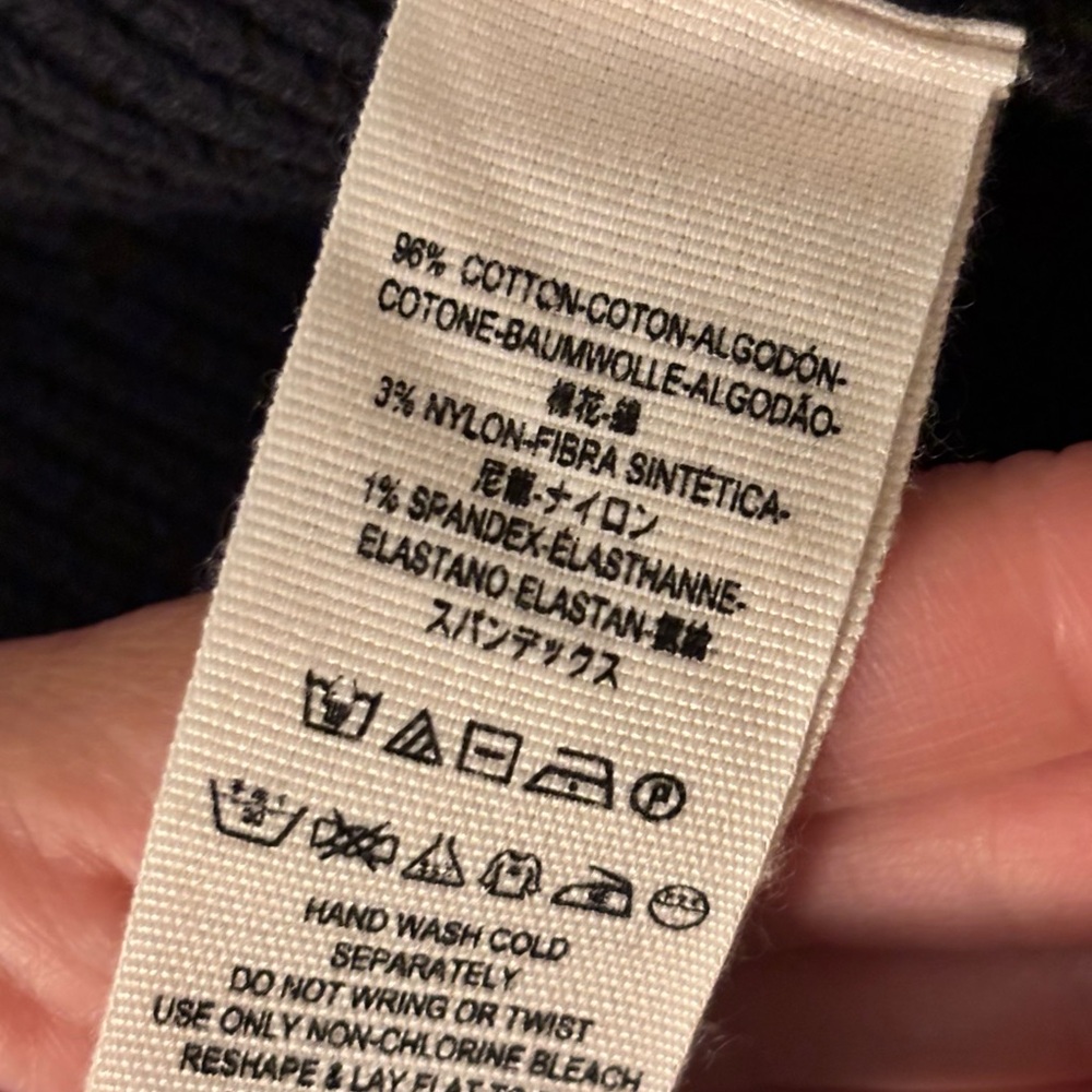 Free People Black Ribbed Cardigan XS - Picture 5 of 5